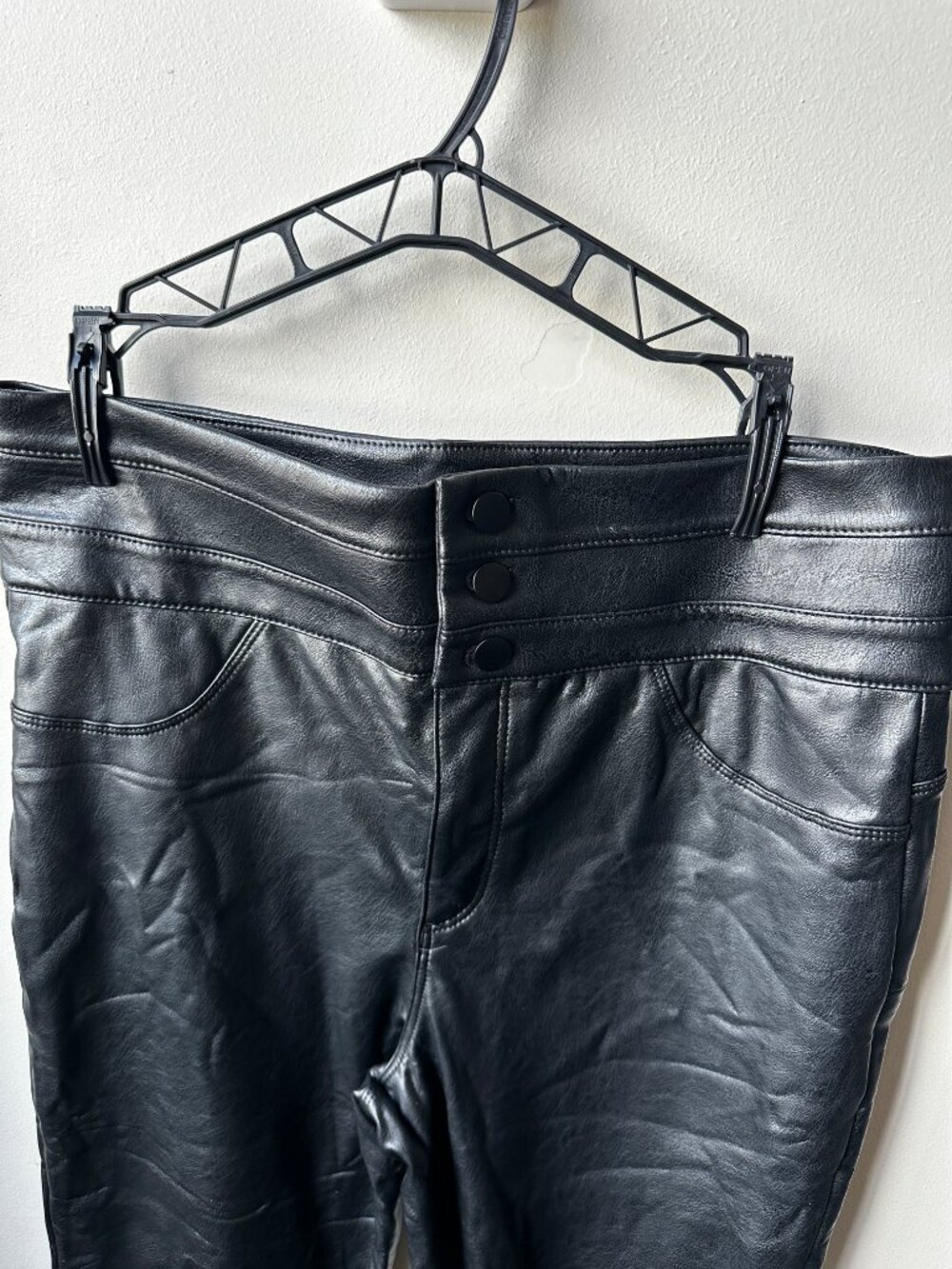 Fashion Nova Night Out With You Black Faux Leather Pants Womens XL NWT